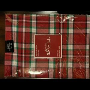 3/$15. 100% polyester tablecloth, Christmas plaid